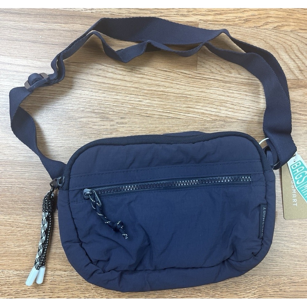 Bagsmart Small Nylon Crossbody in Navy Blue- Lots of Pockets NEW